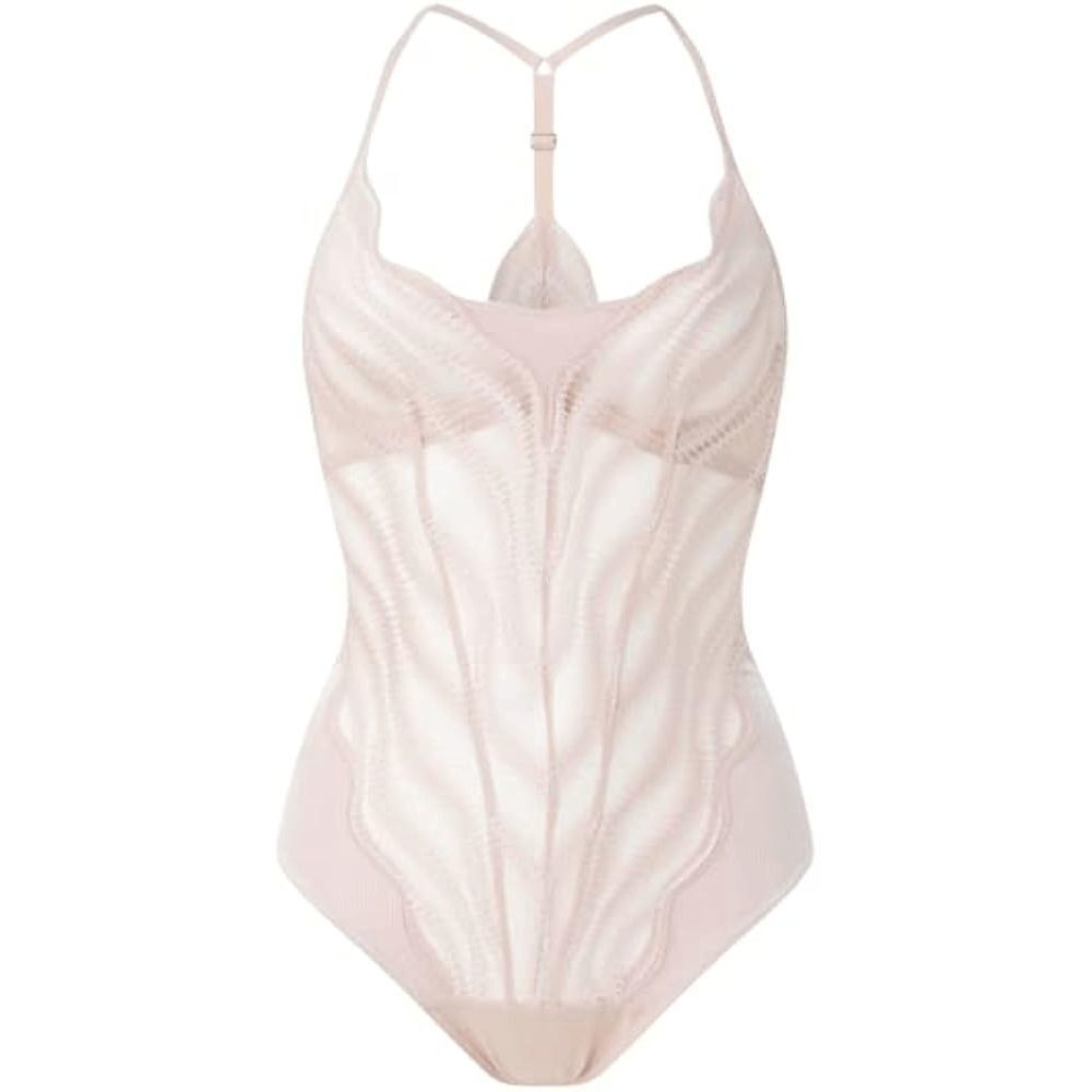 NWT Wolford Esmeralda String Body Rose Powder Pink 10 D-cup M - Picture 2 of 15